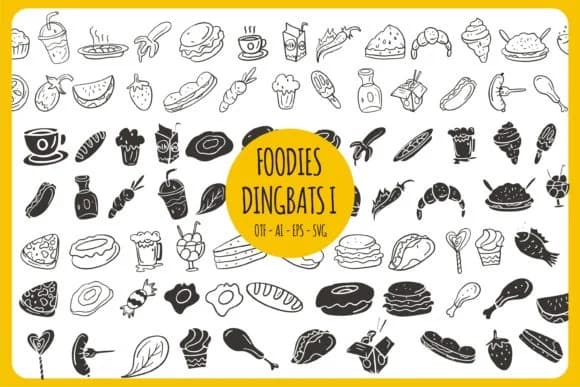 Foodies by edywiyonopp — Dingbats Font