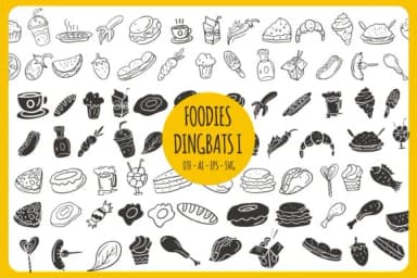 Foodies by edywiyonopp — Dingbats Font — thumbnail 1