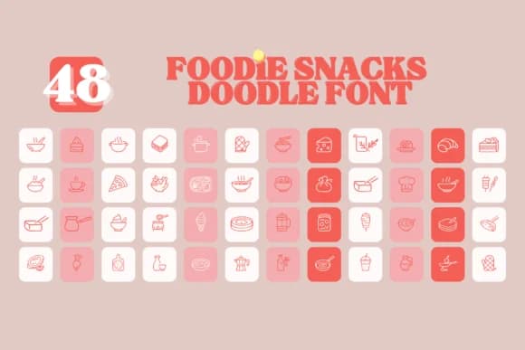 Foodiesnacksdoodle by creativetacos — Dingbats Font