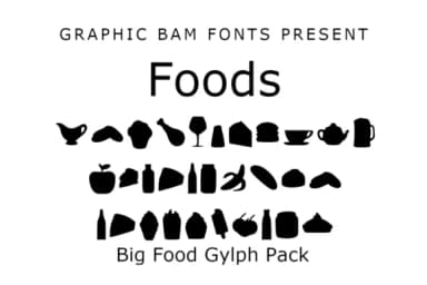 Foods by GraphicsBam Fonts — Dingbats Font — thumbnail 1