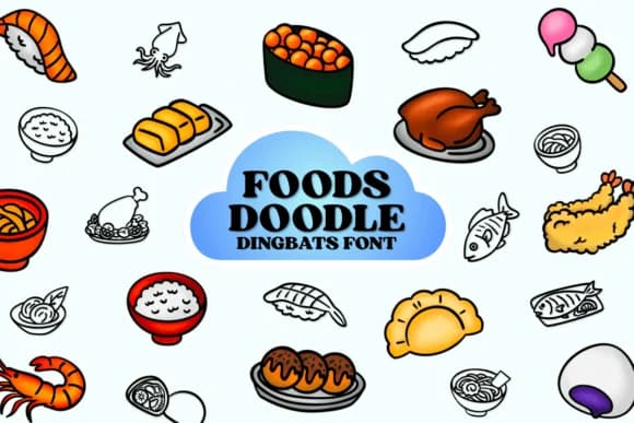 Foods Doodle by Chonada — Dingbats Font