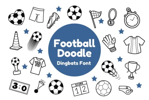 Football Doodle by Nun Sukhwan — Dingbats Font