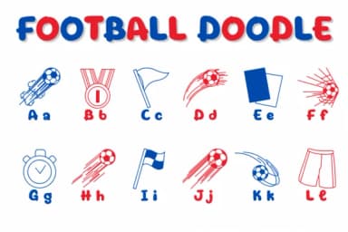 Football Doodle by Chonada — Dingbats Font — thumbnail 2