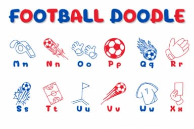 Football Doodle by Chonada — Dingbats Font — thumbnail 3