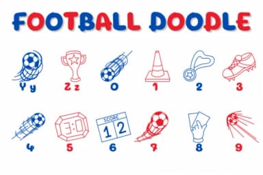 Football Doodle by Chonada — Dingbats Font — thumbnail 4