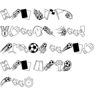 Football Doodle by Chonada — Dingbats Font — thumbnail 8