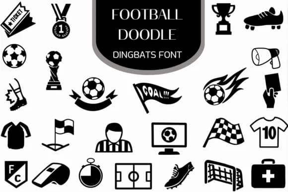 Football Doodle by Heartcraft Atelier — Dingbats Font