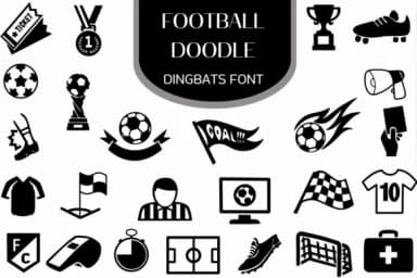 Football Doodle by Heartcraft Atelier — Dingbats Font — thumbnail 1