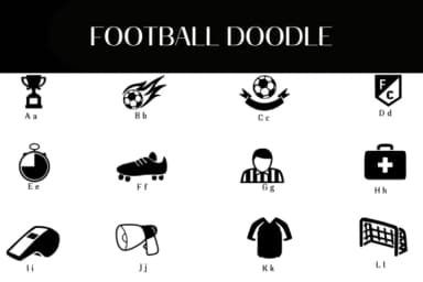 Football Doodle by Heartcraft Atelier — Dingbats Font — thumbnail 2