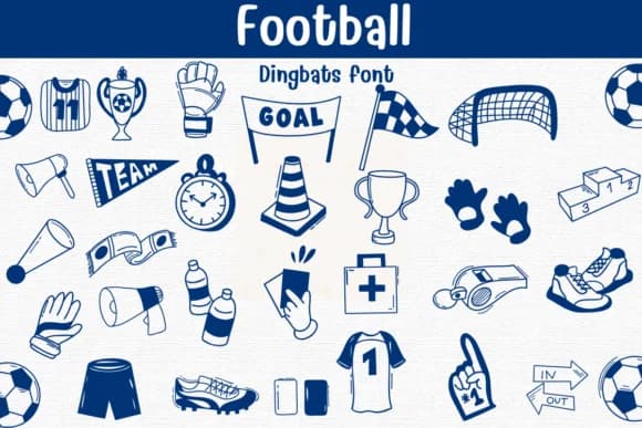 Football Doodle by Sontaya — Dingbats Font