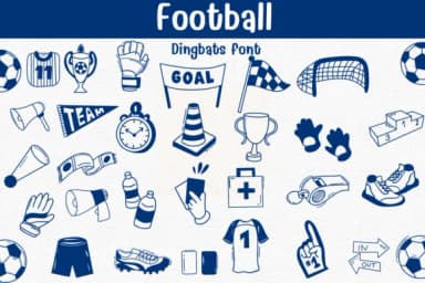 Football Doodle by Sontaya — Dingbats Font — thumbnail 1