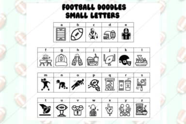 Football Doodle by Mary Kay's Magic — Dingbats Font — thumbnail 3