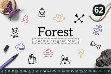 Forest by YandiDesigns — Dingbats Font — thumbnail 1