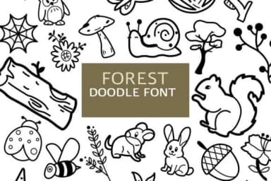 Forest Doodle by digitalplannerland — Dingbats Font — thumbnail 1