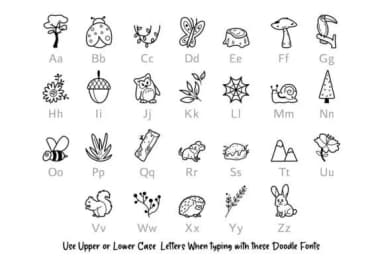 Forest Doodle by digitalplannerland — Dingbats Font — thumbnail 2