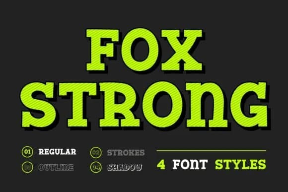 Fox Strong by Fox7 — Slab Serif Font
