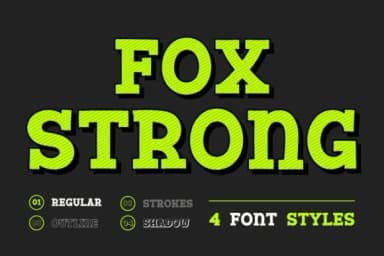 Fox Strong by Fox7 — Slab Serif Font — thumbnail 1