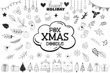 Fox Xmas Doodle by Fox7 — Dingbats Font — thumbnail 1