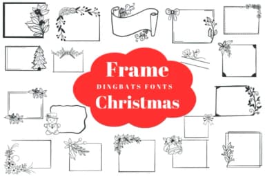 Frame Christmas by Suphitchaya — Dingbats Font — thumbnail 1
