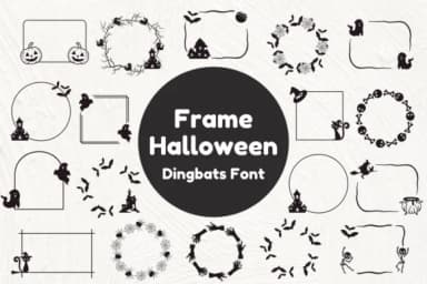 Frame Halloween by Nun Sukhwan — Dingbats Font — thumbnail 1