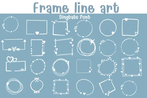 Frame Line Art by Sontaya — Dingbats Font