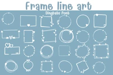 Frame Line Art by Sontaya — Dingbats Font — thumbnail 1