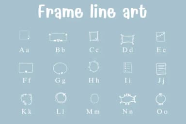 Frame Line Art by Sontaya — Dingbats Font — thumbnail 2