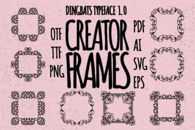 Frames Creator 1.0 by Minimalistartstudio — Dingbats Font — thumbnail 1