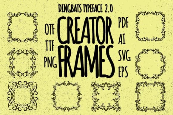 Frames Creator 2.0 by Minimalistartstudio — Dingbats Font