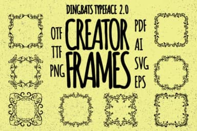 Frames Creator 2.0 by Minimalistartstudio — Dingbats Font — thumbnail 1