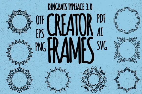 Frames Creator 3.0 by Minimalistartstudio — Dingbats Font