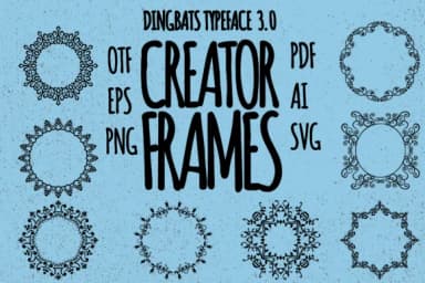 Frames Creator 3.0 by Minimalistartstudio — Dingbats Font — thumbnail 1