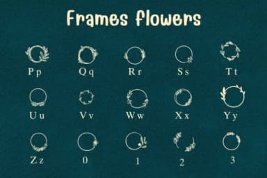 Frames Flowers by Sontaya — Dingbats Font — thumbnail 3
