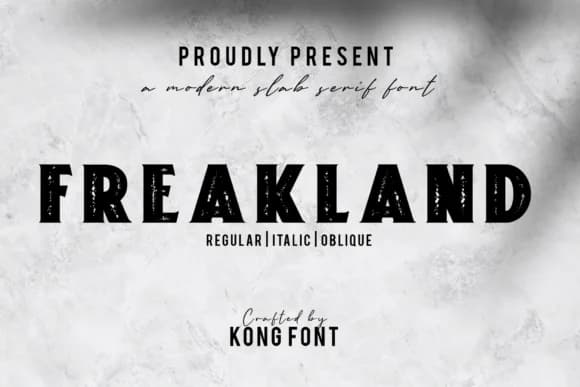 Freakland by Freebies — Slab Serif Font