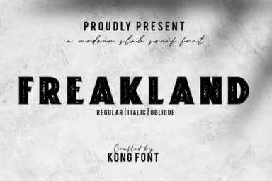 Freakland by Freebies — Slab Serif Font — thumbnail 1