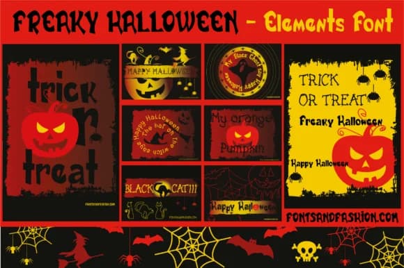 Freaky Halloween by Fontsandfashion — Dingbats Font