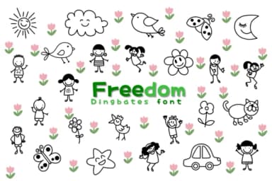 Freedom by Chonada — Dingbats Font — thumbnail 1
