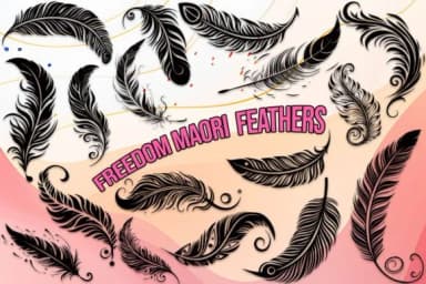 Freedom Maori Feathers by MOMAT THIRTYONE — Dingbats Font — thumbnail 1