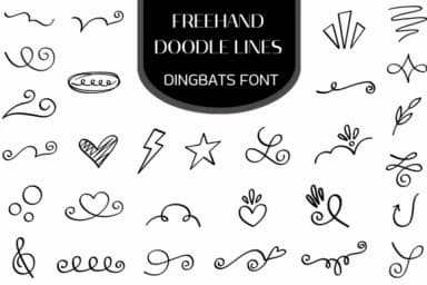Freehand Doodle Lines by Heartcraft Atelier — Dingbats Font — thumbnail 1