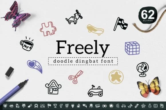Freely by YandiDesigns — Dingbats Font