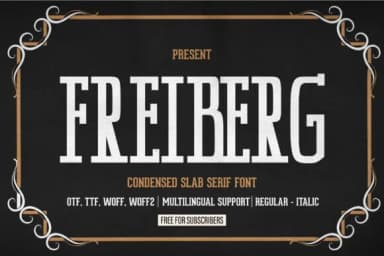 Freiberg by Minimalistartstudio — Slab Serif Font — thumbnail 1