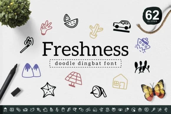 Freshness by YandiDesigns — Dingbats Font