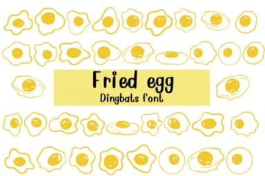Fried Egg by Nongyao — Dingbats Font — thumbnail 1