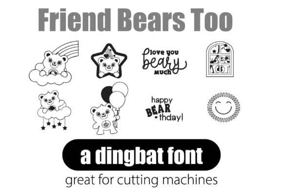 Friend Bears Too by Illustration Ink — Dingbats Font