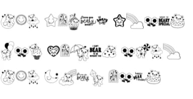Friend Bears Too by Illustration Ink — Dingbats Font — thumbnail 8