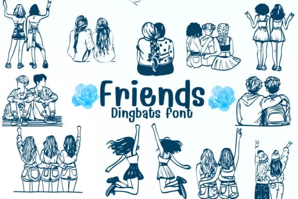 Friends by Nongyao — Dingbats Font