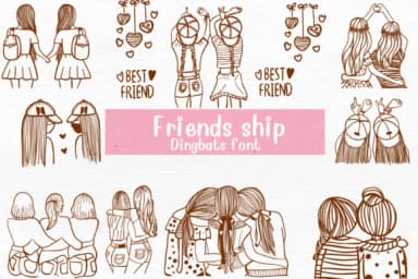 Friends Ship by Nongyao — Dingbats Font — thumbnail 1