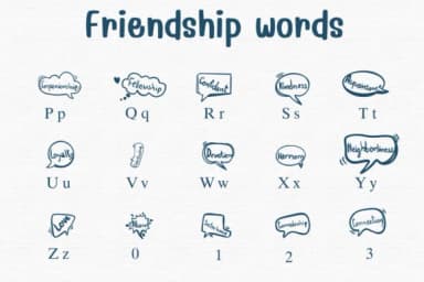 Friendship Words by Sontaya — Dingbats Font — thumbnail 3