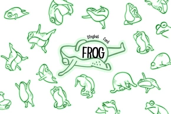 Frog by Bee Piyanuch — Dingbats Font
