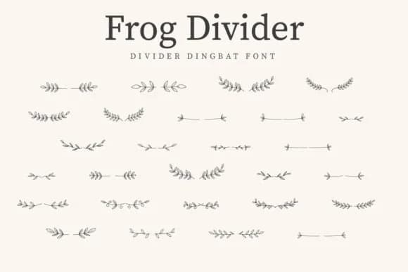 Frog Divider by CraftedType Studio — Dingbats Font